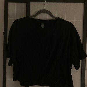 Black Women's Top - Wild Fable Classic Crop Too